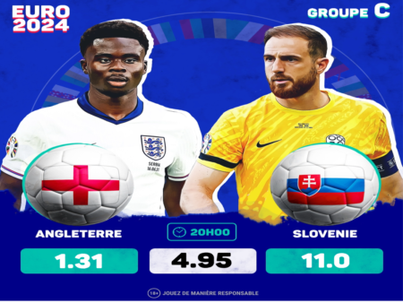 Prédictions et Conseils de Paris pour le match Angleterre vs Slovénie